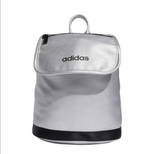 Adidas mini metallic gray backpack